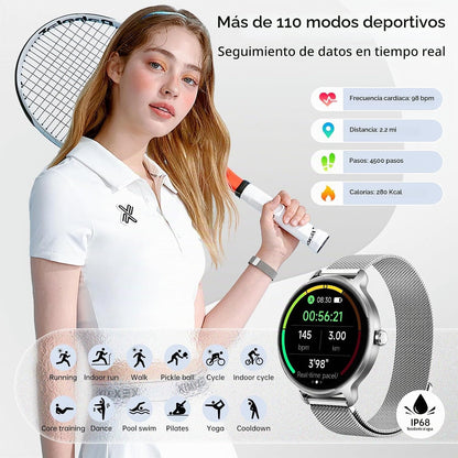 Reloj inteligente para mujer, reloj inteligente AMOLED HD de 1.27 p...