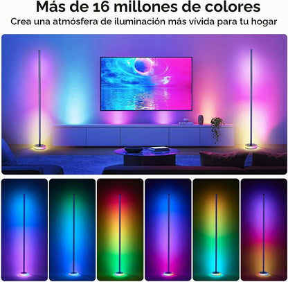 Wfiia RGBICW - Lámpara de pie inteligente LED de 59 pulgadas, ilumi...