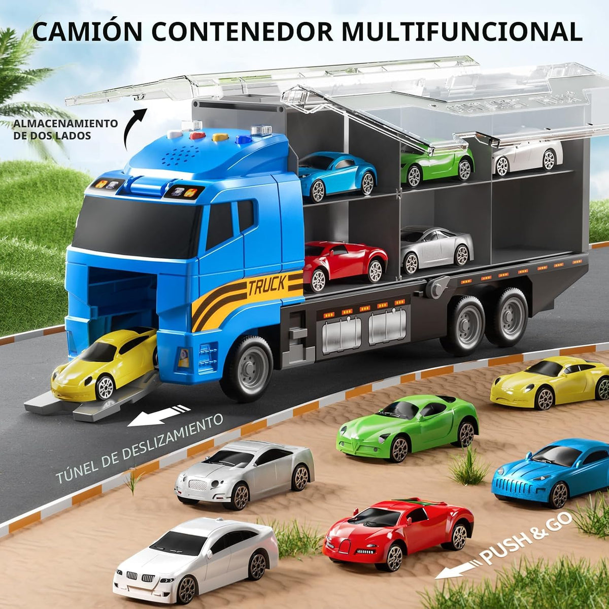 NIPLOOOW - Juguetes para niños de 3, 4, 5, 6 años, juego de camión...
