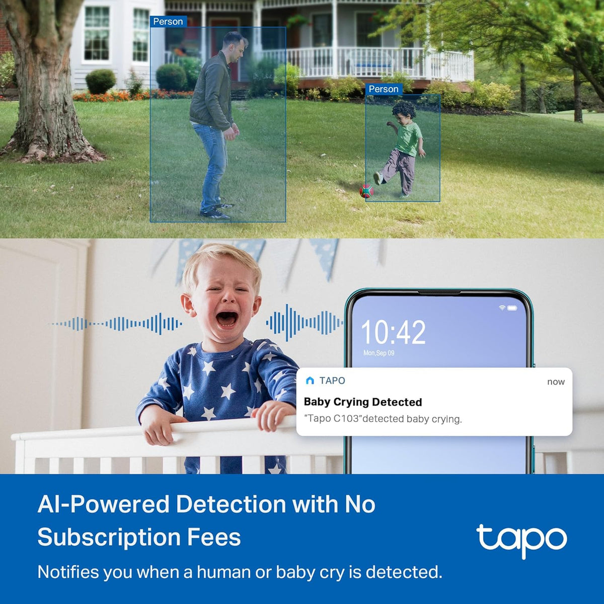 Cámara de seguridad con cable Tapo 2K para interiores/exteriores pa...