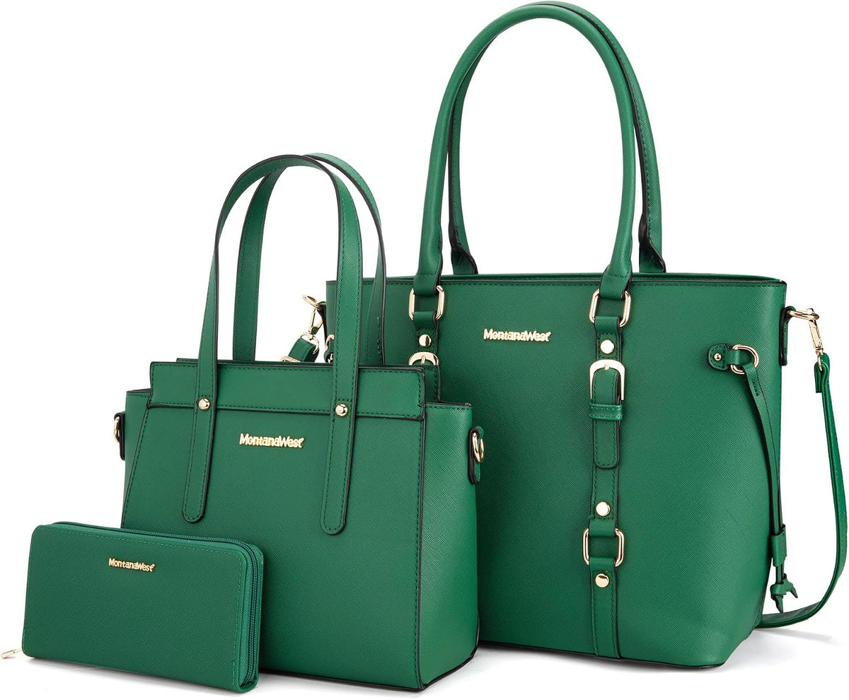 Montana West - Juego de 3 piezas de bolsos para mujer: bolso de man...