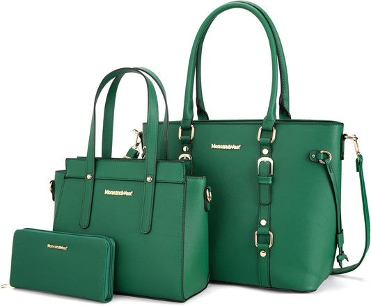 Montana West - Juego de 3 piezas de bolsos para mujer: bolso de man...