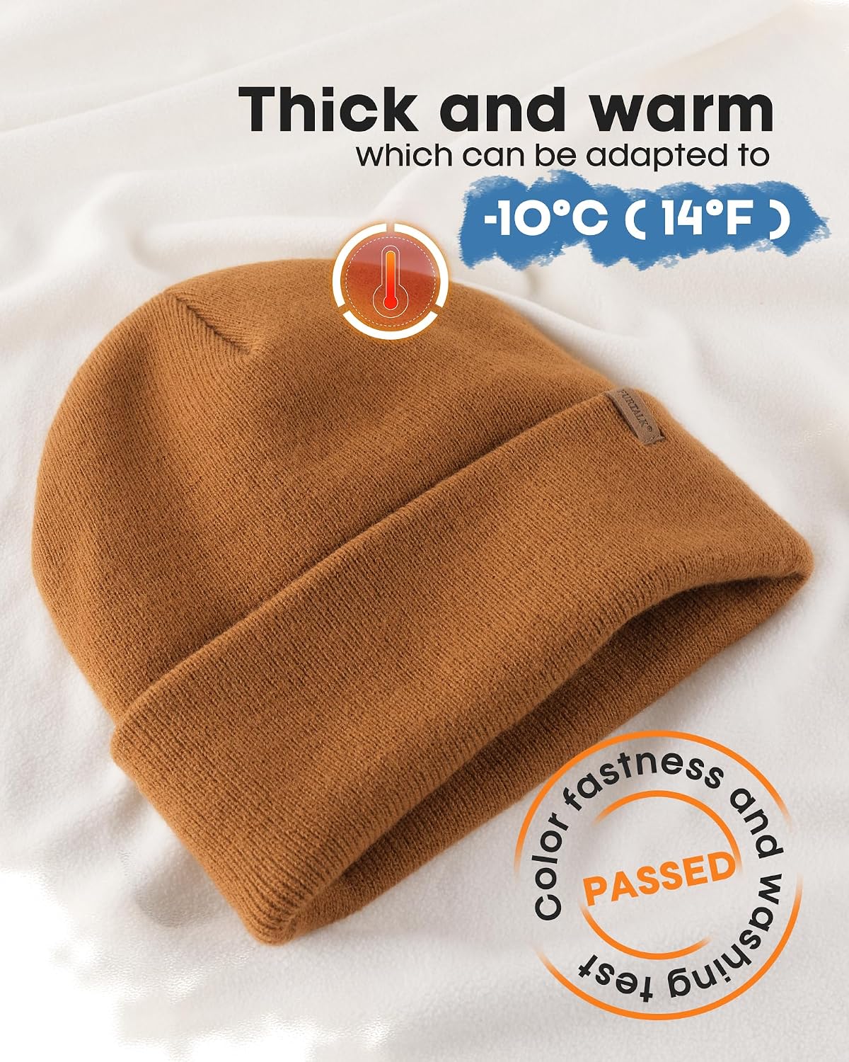 FURTALK Gorro para Hombres y Mujeres con Puños Tejido Grueso Unisex...