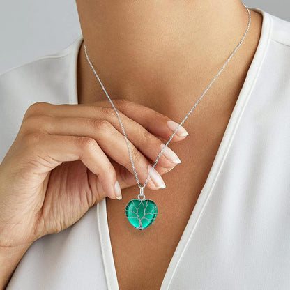 Bestyle Collar de cristal curativo envuelto en árbol de la vida, co...