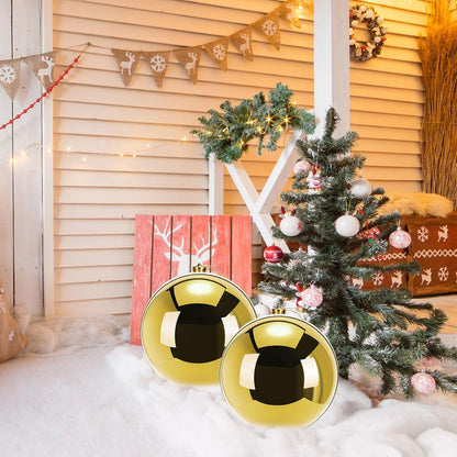 Zubebe 4 piezas Adornos de bola de Navidad extra grandes de 8"...