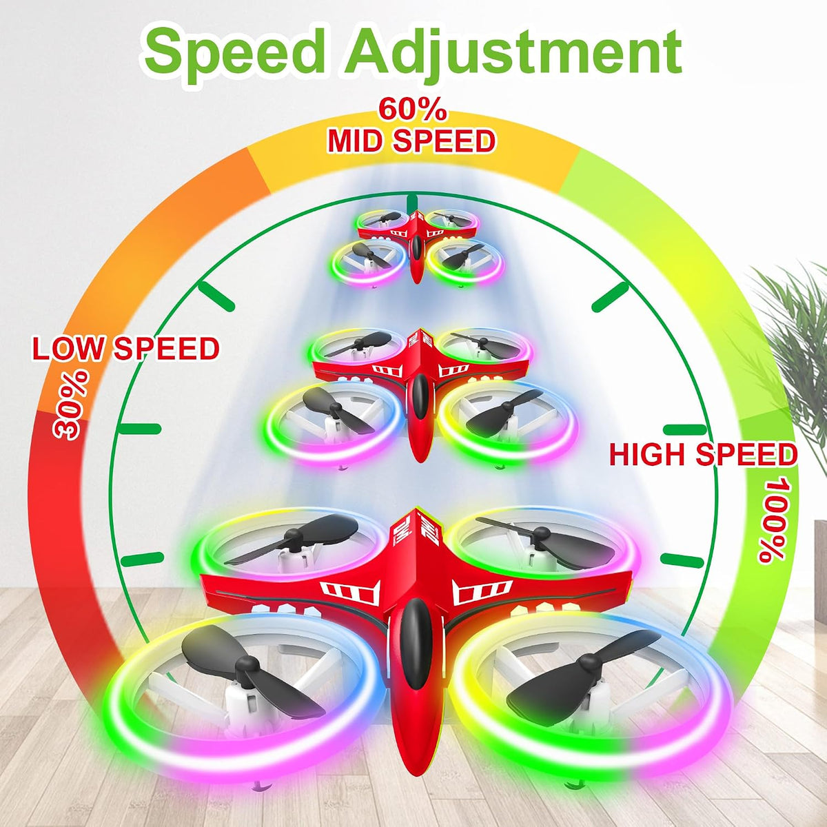 Dwi Dowellin Mini Dron de 4.9 Pulgadas para Niños a Prueba de Choqu...