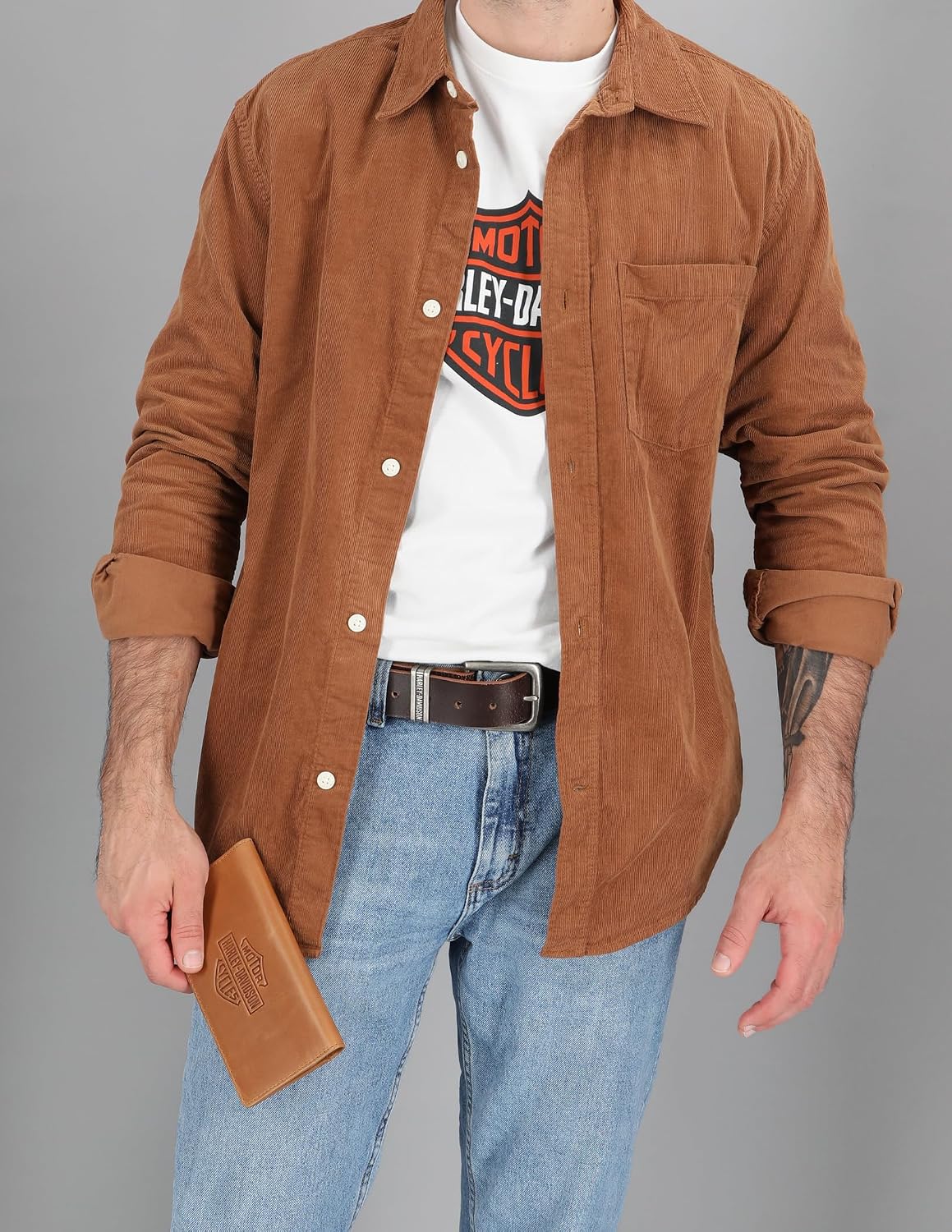 Harley-Davidson Billetera de Rodeo con Bloqueo Rfid de Cuero Genuin...