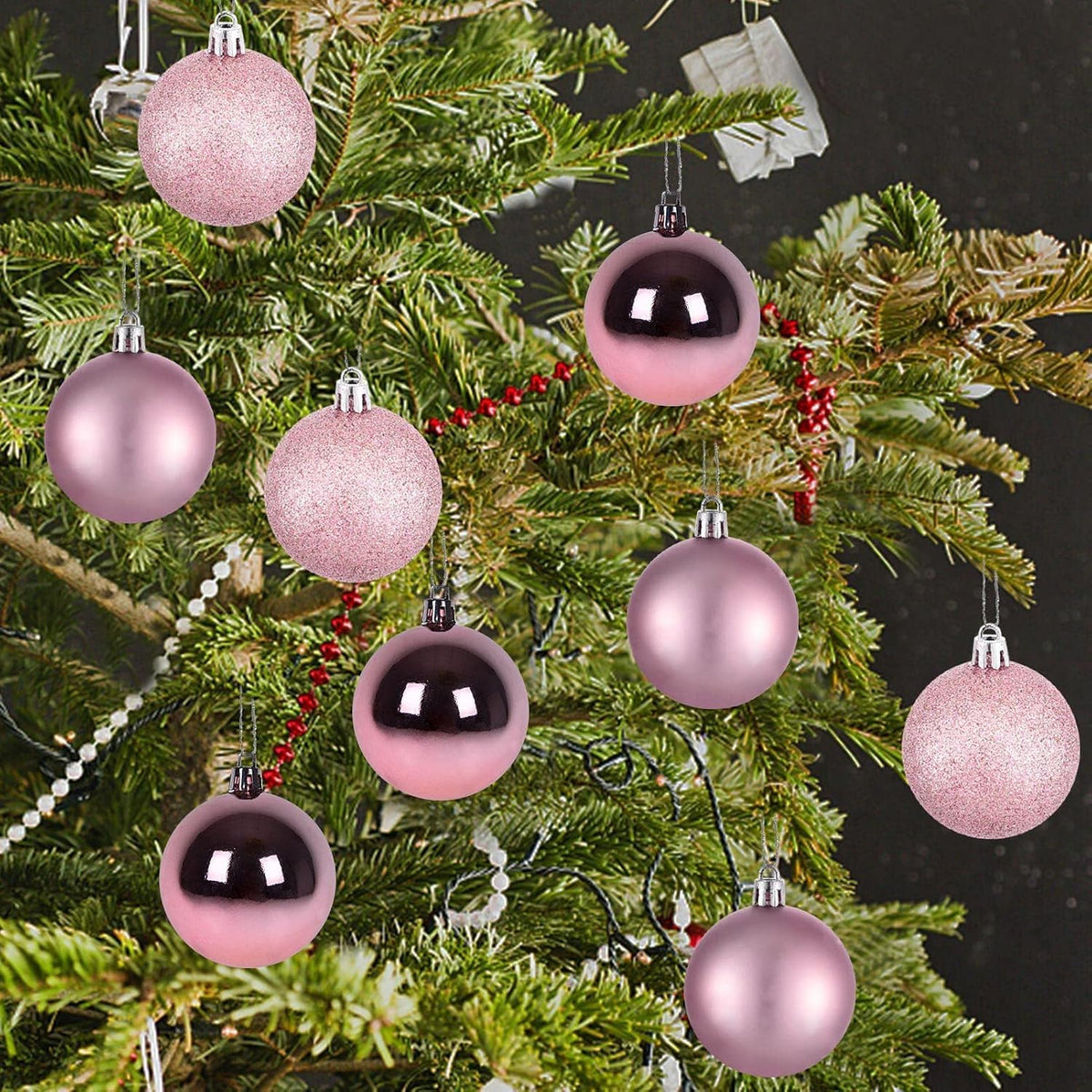 Adornos de bola de Navidad de 30 quilates, decoración de árbol de N...