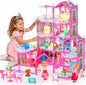 Pupu Pig - Juego de casa de muñecas para niñas, 275 piezas, regalo...