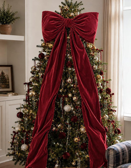 Decoraciones navideñas: lazos gigantes de 6 pies para decoración de...