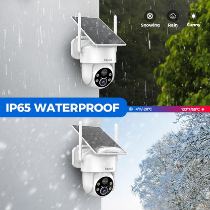 LITYMOL Cámaras de seguridad 2K de visión de 360° inalámbricas para...