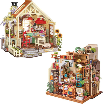 Rolife Kit de casa en miniatura para adultos (cocina de granja ilum...
