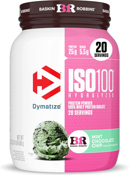 Dymatize Proteína en polvo ISO100, 100% aislado de suero, chispas d...