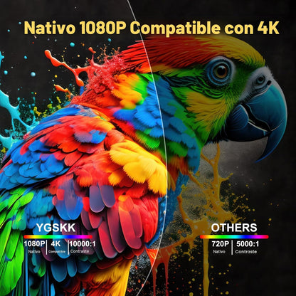 Mini proyector YGSKK con Wifi y Bluetooth, aplicaciones integradas,...