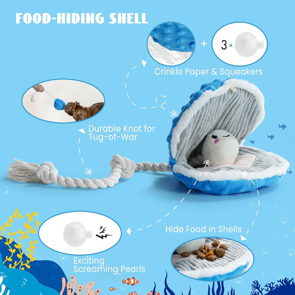 Nocciola Paquete de 4 juguetes chirriantes para perros masticadores...