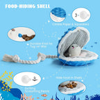 Nocciola Juguete de pulpo azul chirriante arrugado para perros, jug...