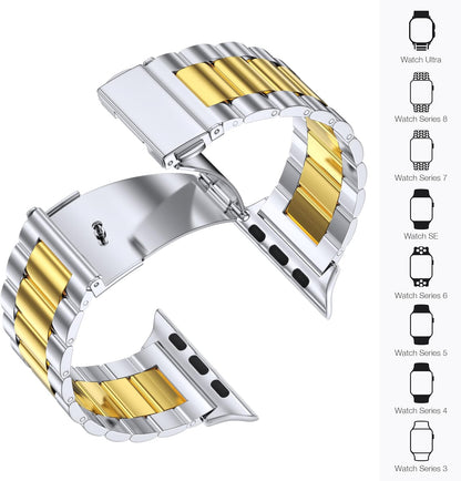 EPULY Correa de metal compatible con correas de Apple Watch para ho...