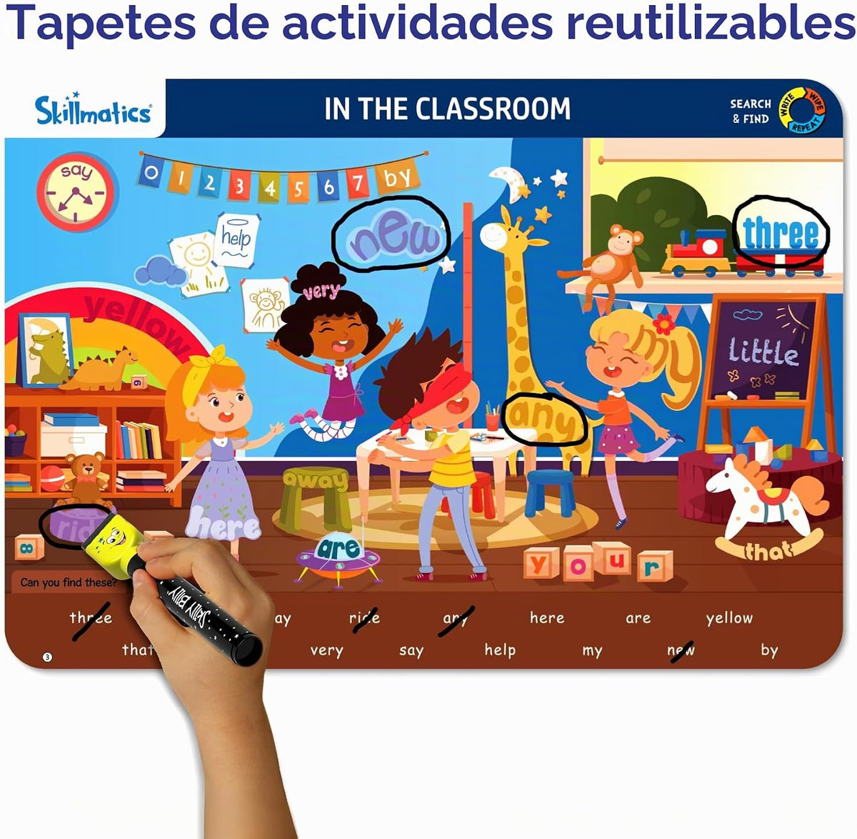 Skillmatics Busca y encuentra \u2013 Palabras a la vista, alfombril...