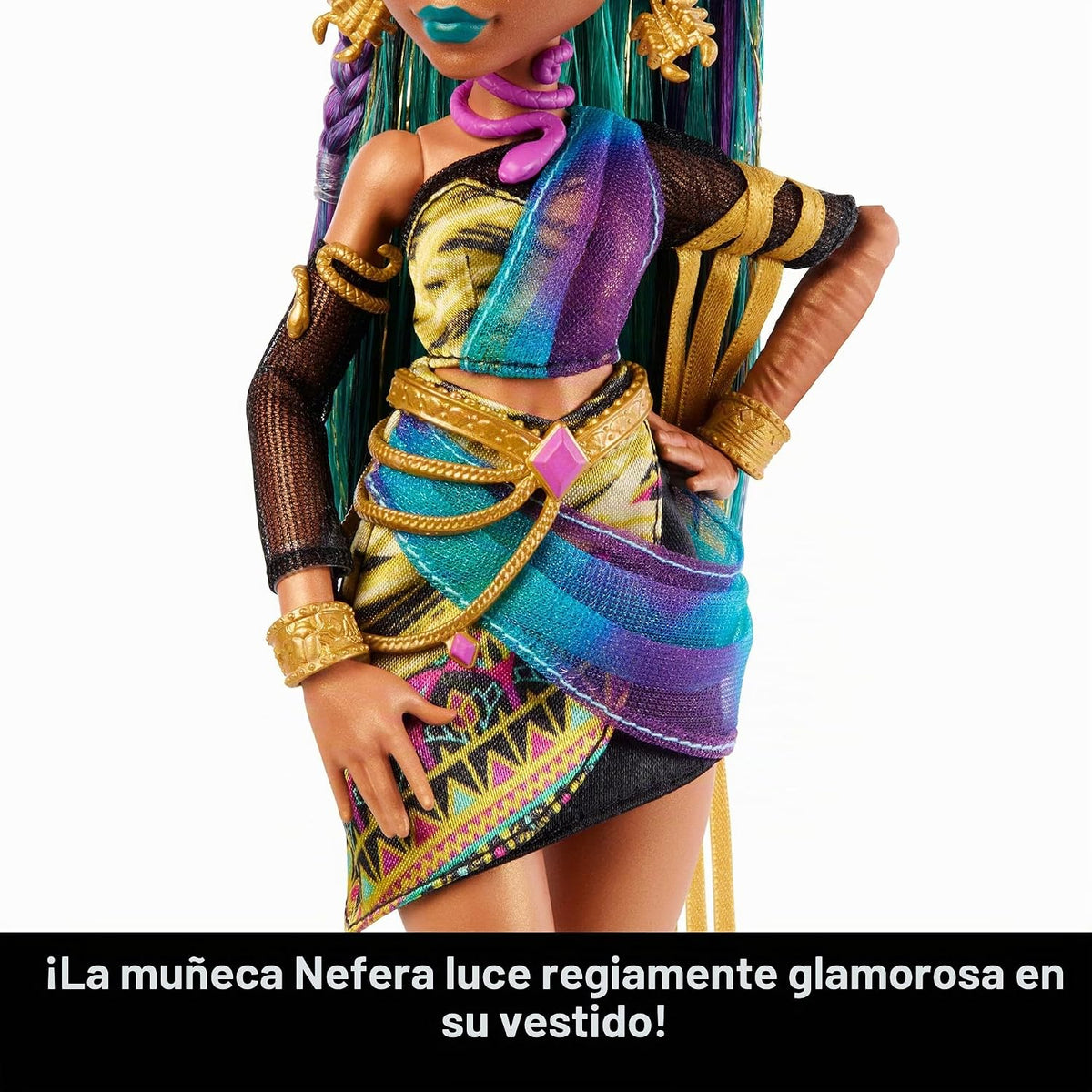 Monster High Nefera De Nile Doll | Royal Mummy en vestido con escar...