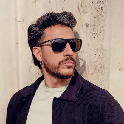 ZENOTTIC Gafas de sol polarizadas cuadradas para hombre, ultraliger...