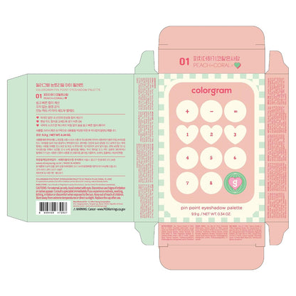 COLORGRAM Paleta de sombras de ojos Pin Point 01 Peach+Coral = | Ul...
