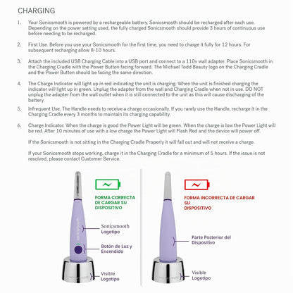 Michael Todd Beauty Sonicsmooth Dermaplane Razor para la cara de la...