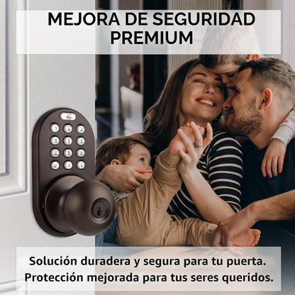 MiLocks TKK-02OB - Pomo de puerta digital con teclado, cerradura de...