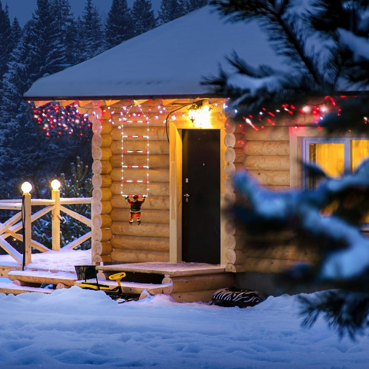 Toodour Luz LED de Navidad, luces decorativas de escalera de Navida...