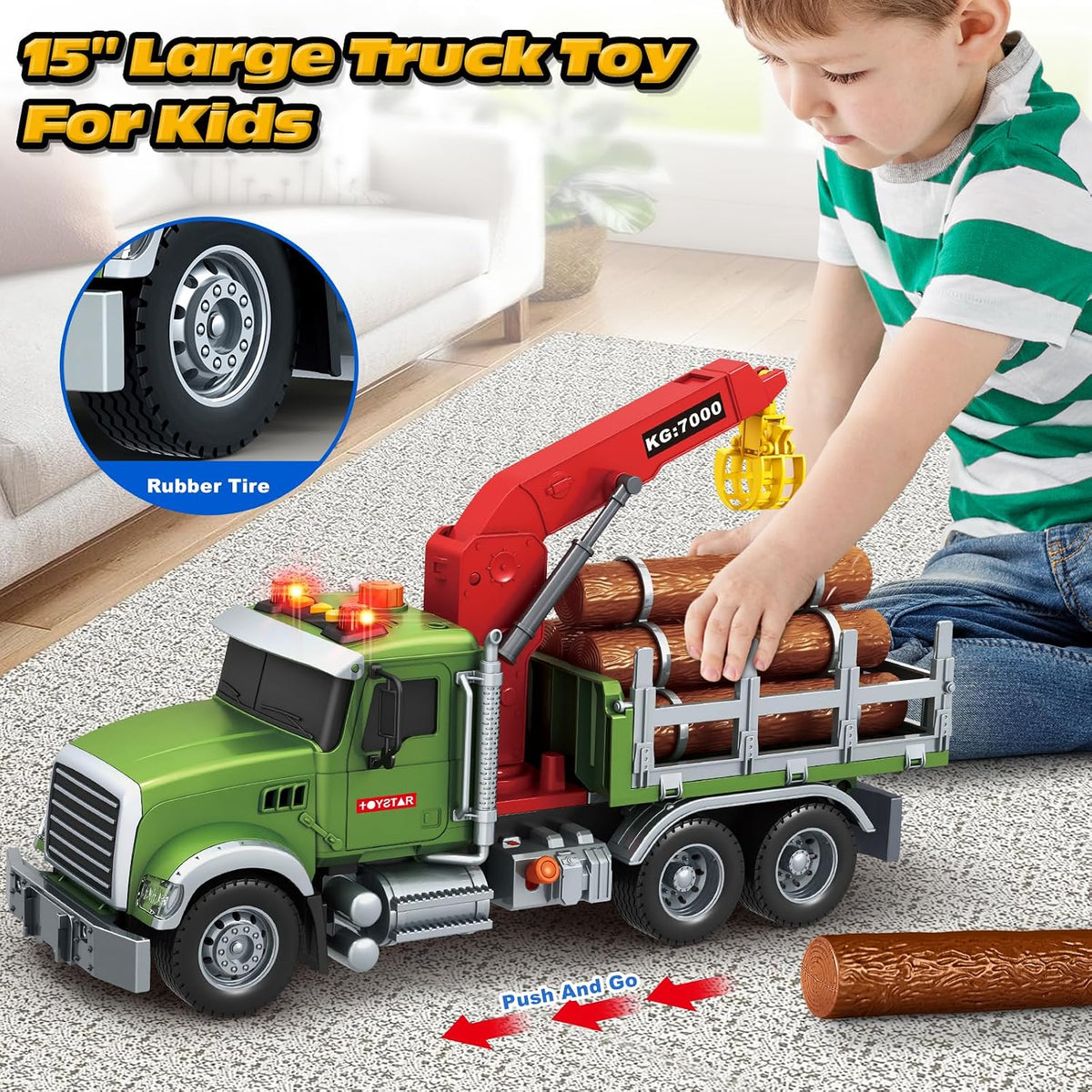 Bstoyder Juguetes para niños de 3, 4, 5, 6, 7, 8 años, camión de ma...
