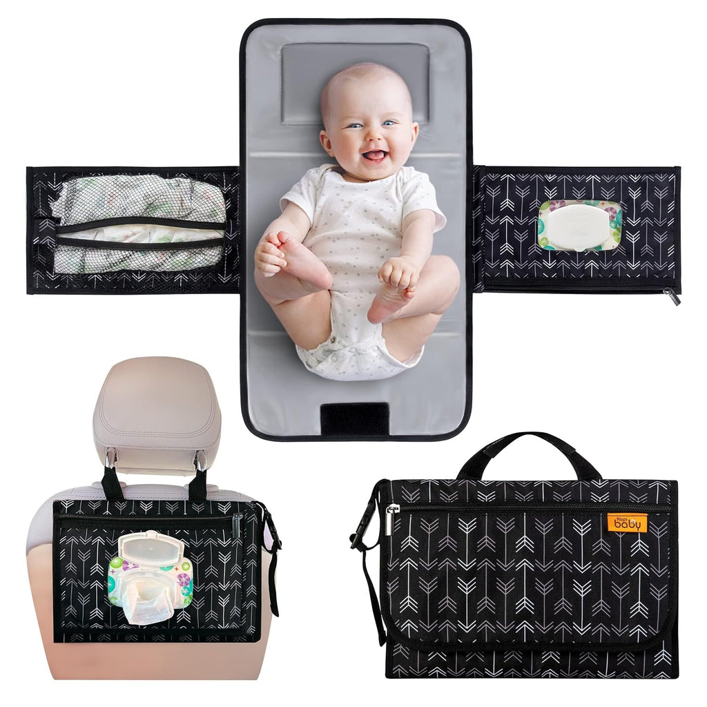 Kopi Baby Cambiador de pañales portátil, bolsillo para toallitas, f...
