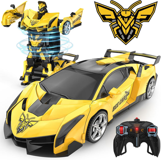 BLUEJAY Transform RC Cars para niños de 3 a 12 años, coche de contr...