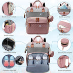 SHITIESHOU Bolsa de pañales mochila para bebé, bolsa de pañales par...