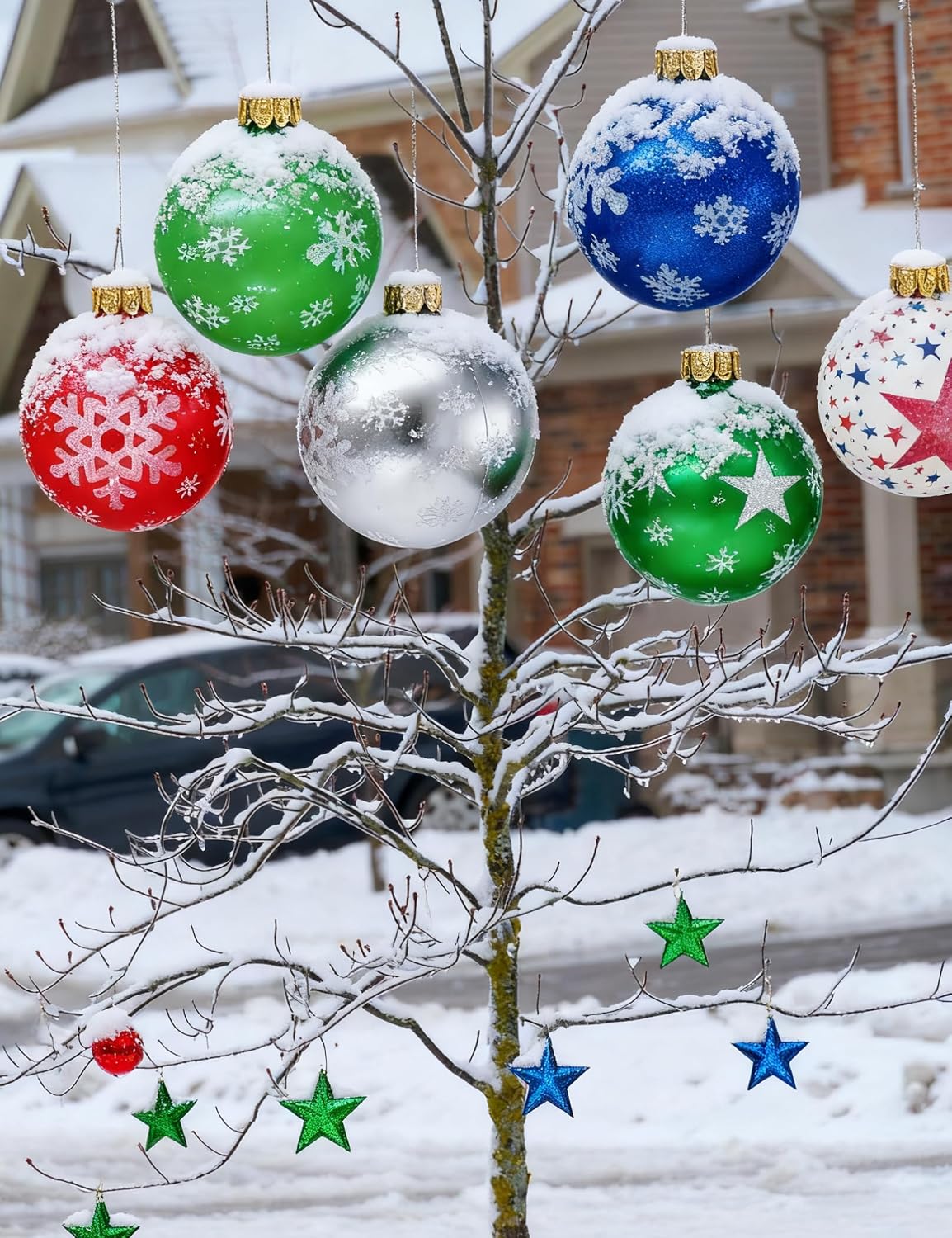 Huoety Bolas inflables de adornos de Navidad de 9 pulgadas, decorac...