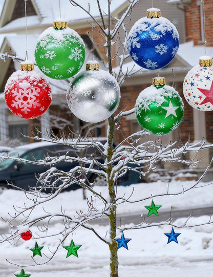 Huoety Bolas inflables de adornos de Navidad de 9 pulgadas, decorac...