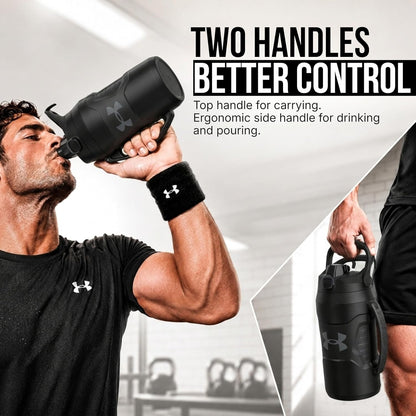 Under Armour Botella de agua aislada con asa y gancho para cerca, j...