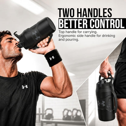 Under Armour Botella de agua aislada con asa y gancho para cerca, j...