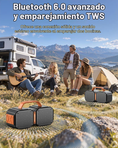ABitmax Altavoz Bluetooth para exteriores, pico de 90 W, 35 H | Alt...