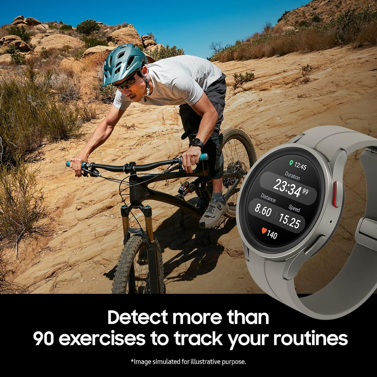SAMSUNG Galaxy Watch 5 Pro 45mm, reloj inteligente Bluetooth con se...