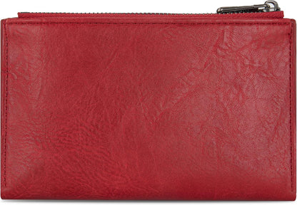Wrangler - Billetera para mujer con tarjetero plegable, cierre y ve...