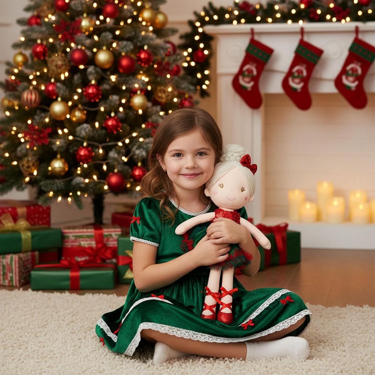 Muñeco de peluche Clara Christmas Ballerina de 16" de June Garden |...