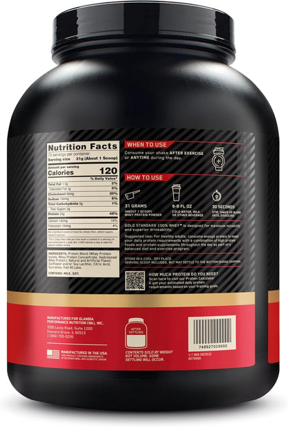 Optimum Nutrition Estándar dorado 100% Proteína de Suero de Leche e...