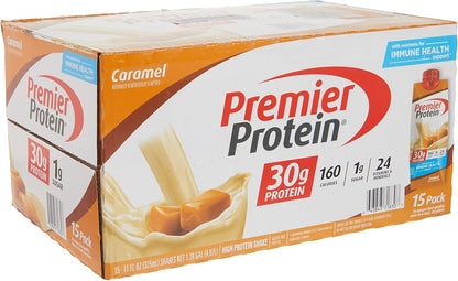 Premier Protein Premier Caramel - Batido alto en proteínas, 11 onza...