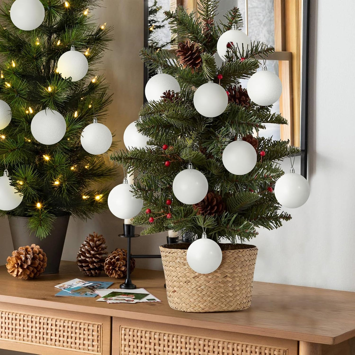 Adornos de bola de Navidad de 30 quilates, decoración de árbol de N...
