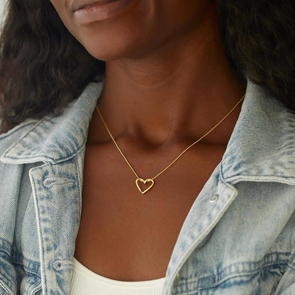 LOVECOM Collar de plata de ley S925 con corazón para mujer, delicad...