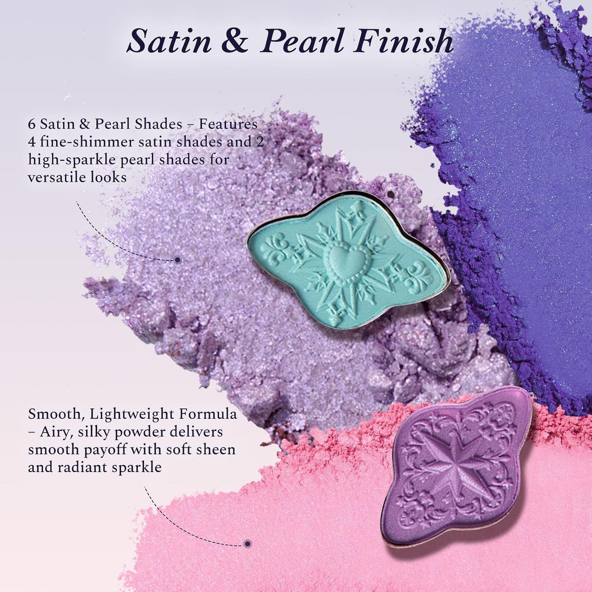 Flower Knows Knight Unicorn - Paleta de maquillaje satinado de 6 co...