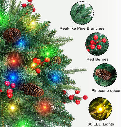 Relleno de urna para árbol de Navidad, funciona con pilas, con temp...