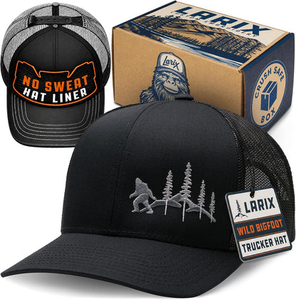 LARIX Trucker Hat Men - Gorra Snapback con parte trasera de malla t...