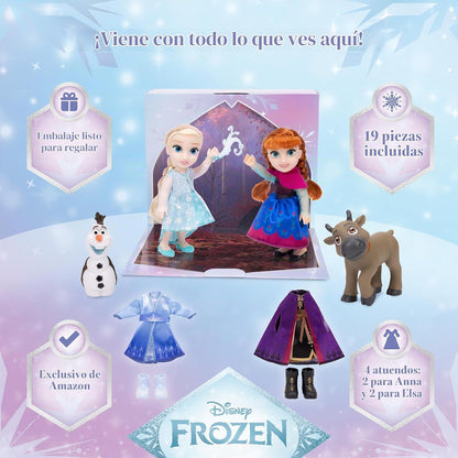Disney Frozen Elsa &amp; Anna - Muñecas y figuras de juguete, 19 pi...