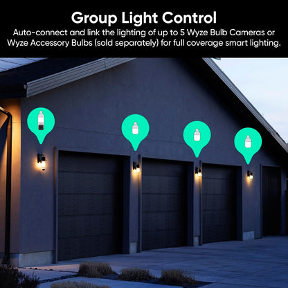 WYZE Bulb Cam - Cámara de seguridad de bombilla inteligente HD 2K |...