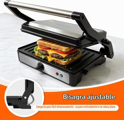 KEINVE Prensa eléctrica Panini y sandwichera con control de tempera...